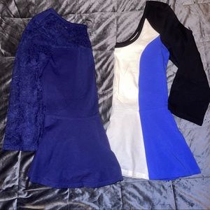 NWT EXPRESS 3/4 SLEEVE PEPLUM TOP